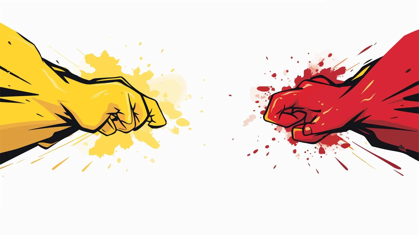 Comic Battle Red Vs Yellow Background — free download from Dotvec