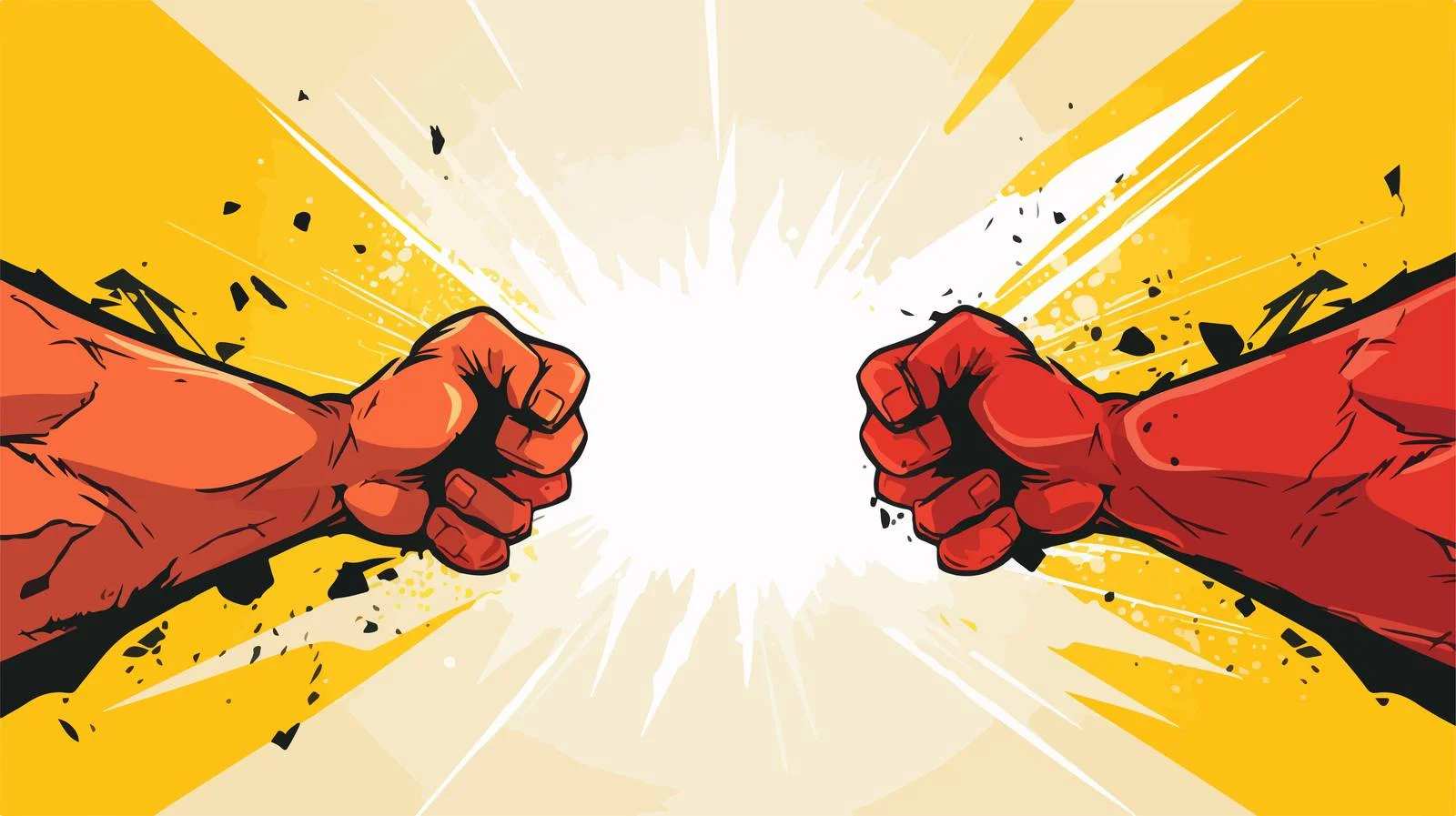 Comic Battle Red vs Yellow Background — free download from Dotvec