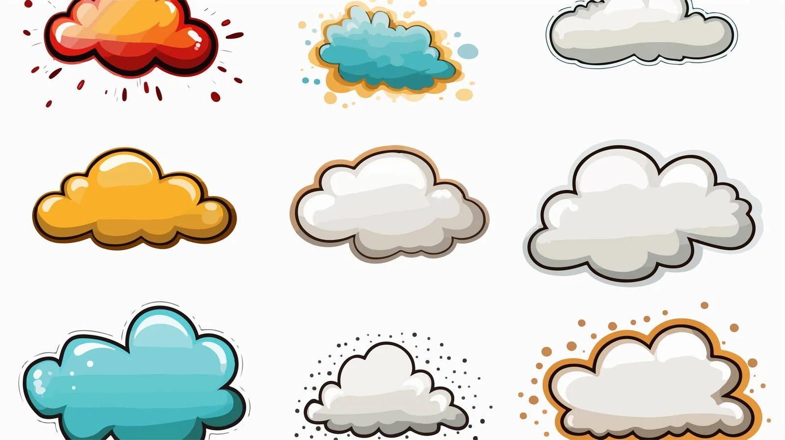 Comic Speech Bubbles Transparent Collection — free download from Dotvec