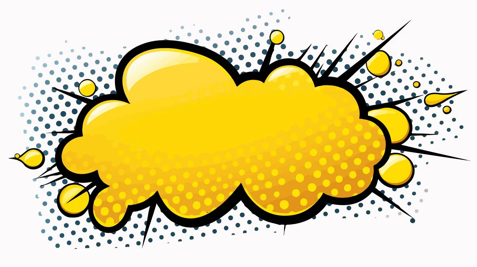 Comic Speech Bubbles on Halftone Background — free download from Dotvec