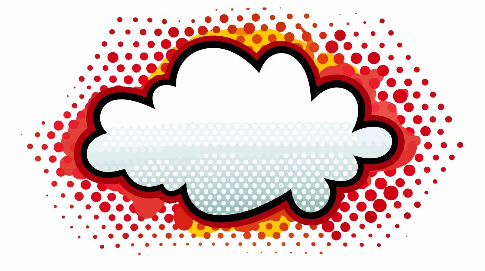 Comic Speech Bubbles on Halftone Background — free download from Dotvec