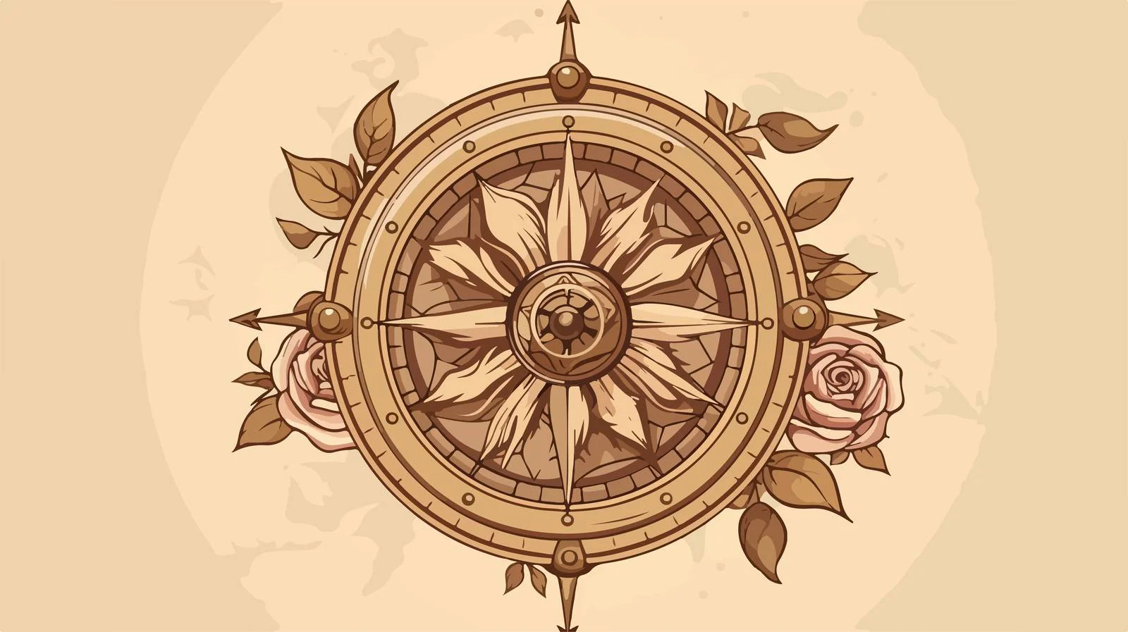 Vintage Compass Rose Pattern — free download from Dotvec