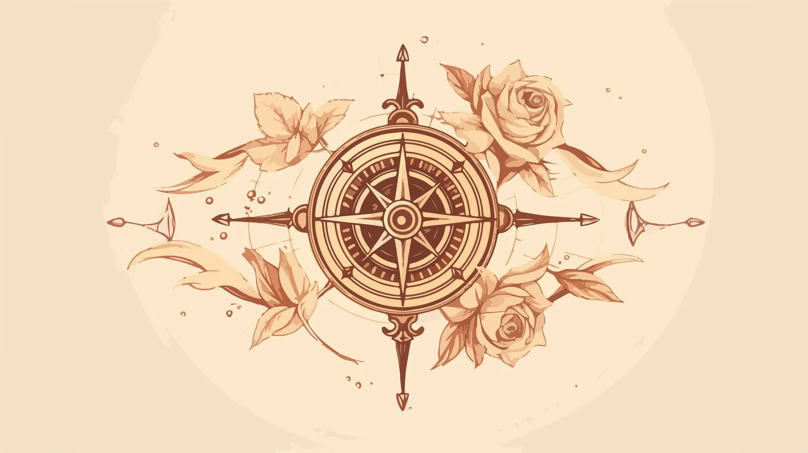 Vintage Compass Rose Pattern — free download from Dotvec