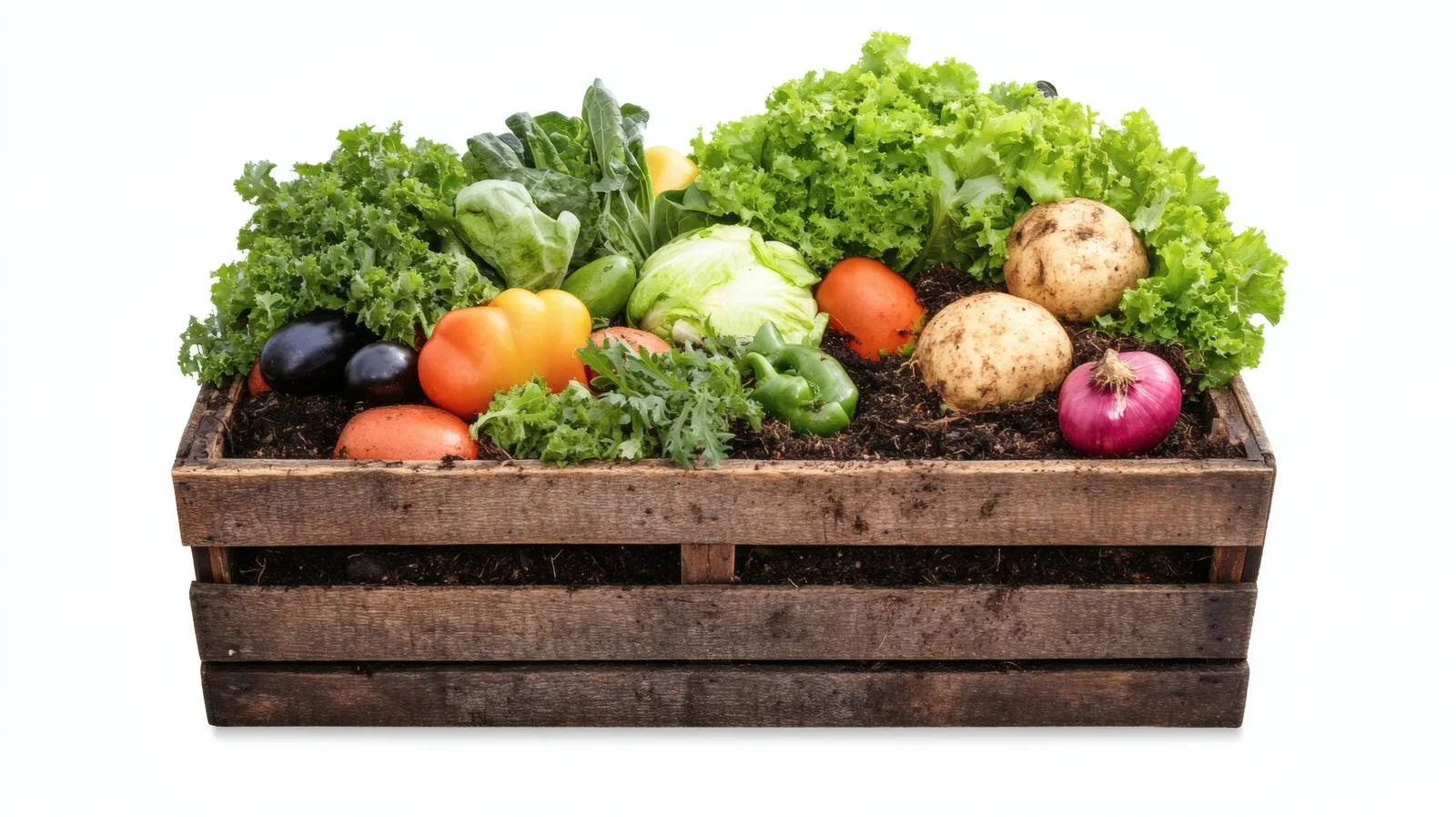 Organic Compost Bin and Vegetables — free download from Dotvec