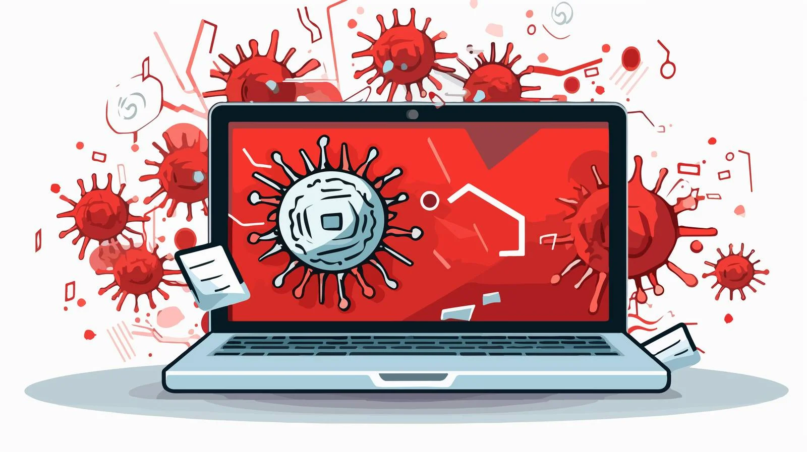 Ransomware Threat on Computer Screen — free download from Dotvec