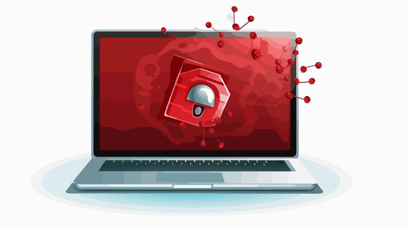 Ransomware Computer Red Screen Concept Image — free download from Dotvec