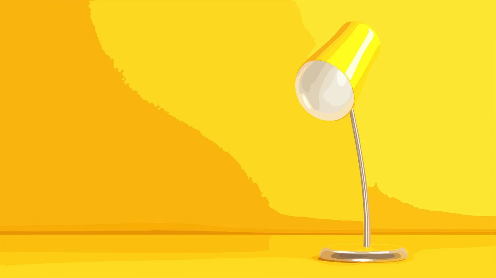 Modern White Light Lamp on Yellow — free download from Dotvec