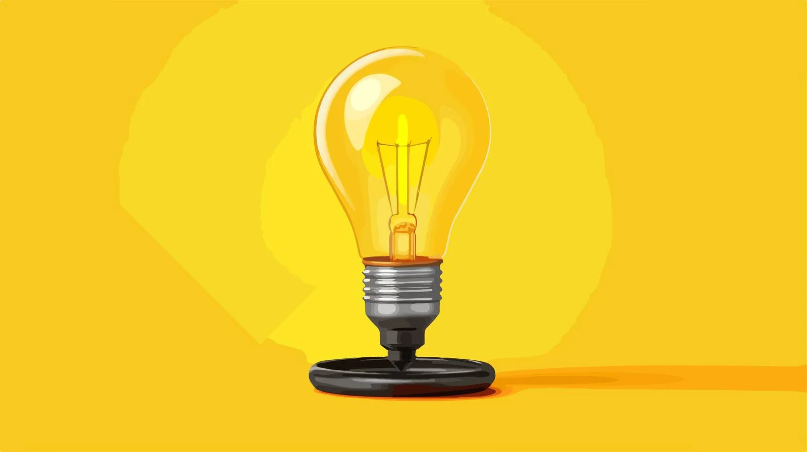 Modern Yellow Lamp Emitting White Light — free download from Dotvec