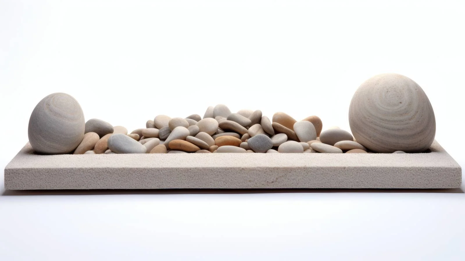 Modern Concrete Podium with Pebbles — free download from Dotvec