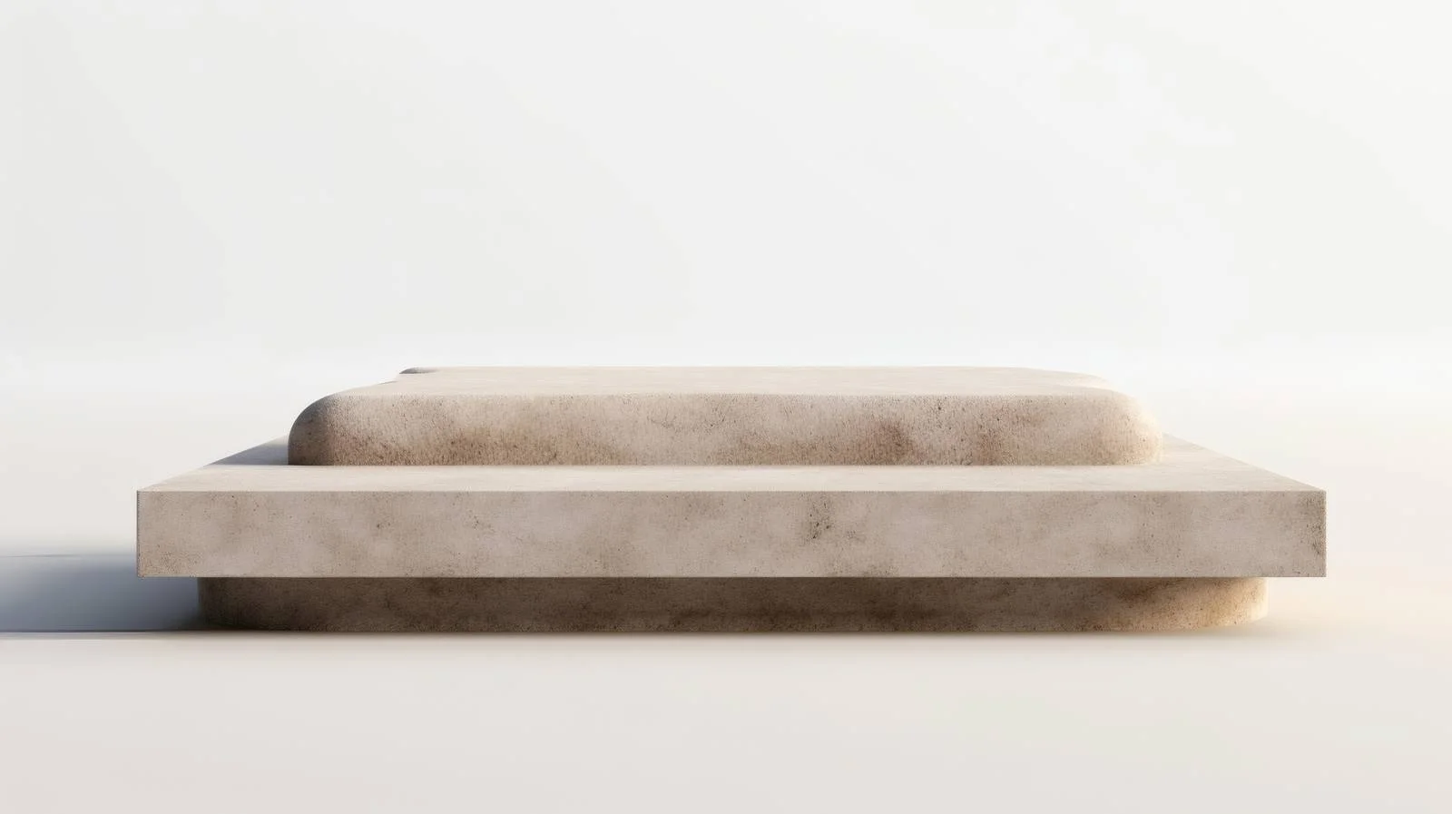 Elegant Stone Podium in Sand on White Background – free pedestal image from Dotvec