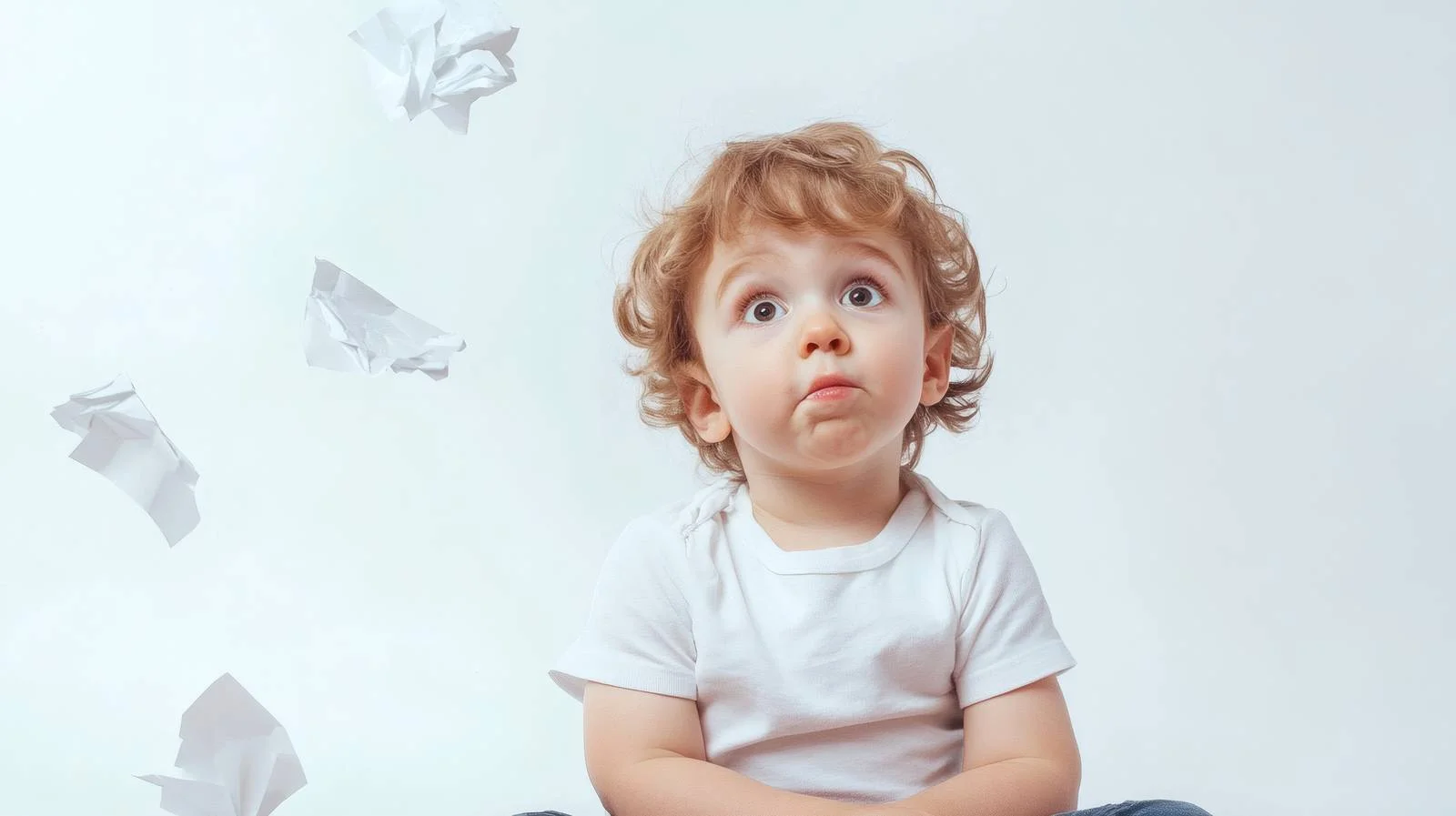 Upset Child Holding Torn Paper Family — free download from Dotvec