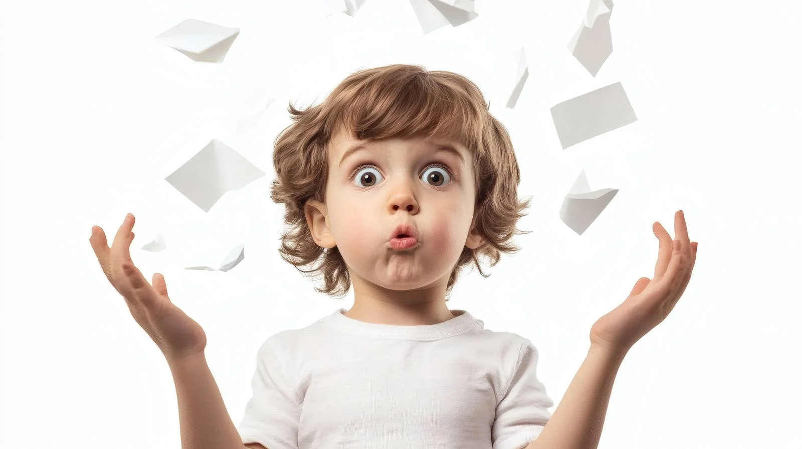 Upset Child Holds Ripped Paper Family — free download from Dotvec