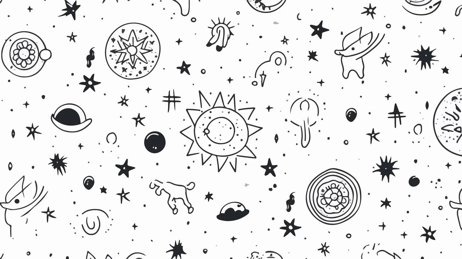 Hand-Drawn Zodiac Constellations — free download from Dotvec