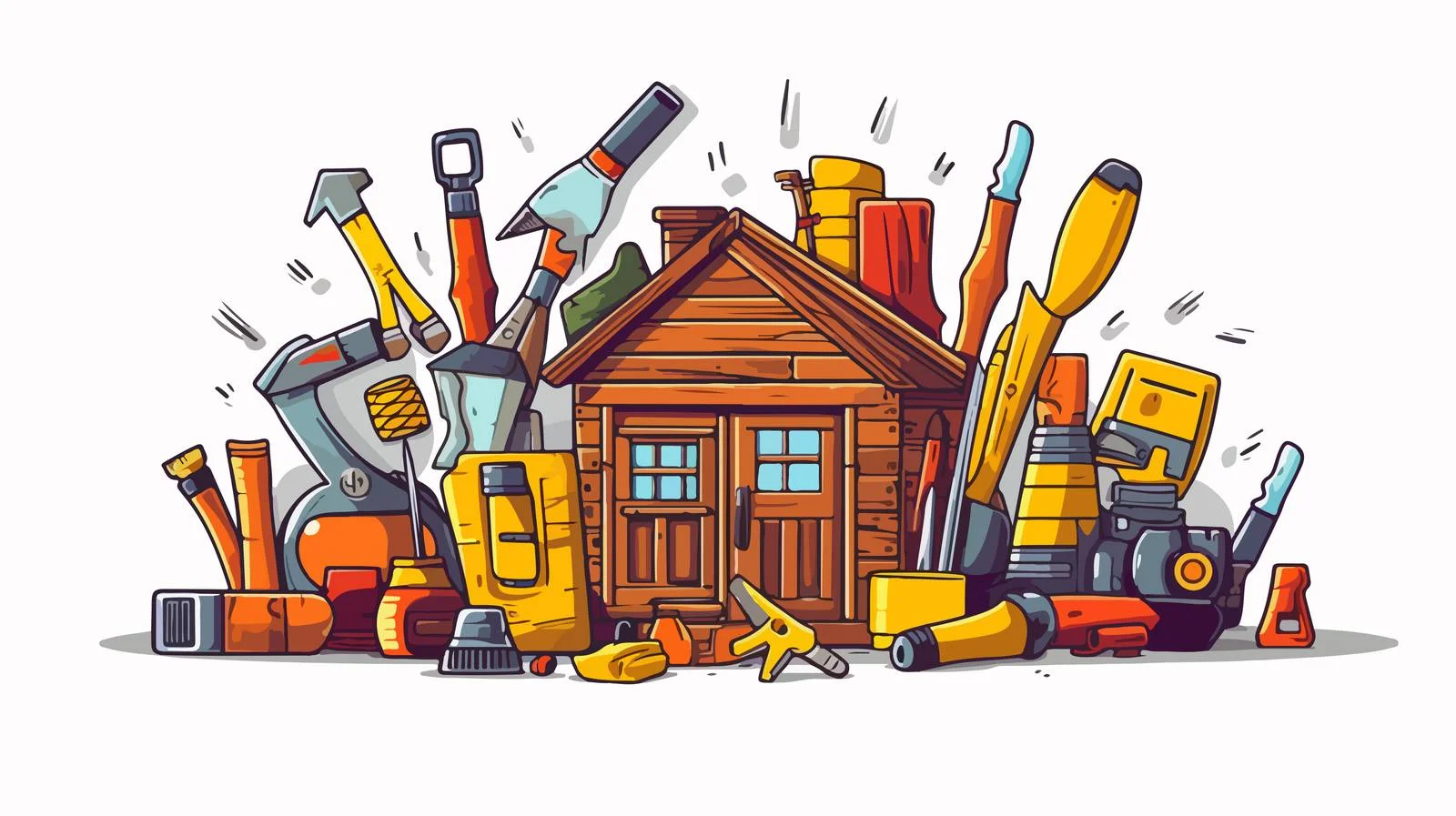 Construction Tools Hand-drawn Elements — free download from Dotvec