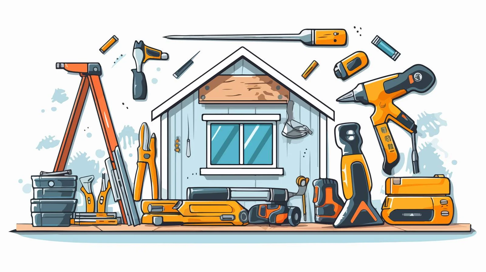 Construction Tools Illustration — free download from Dotvec