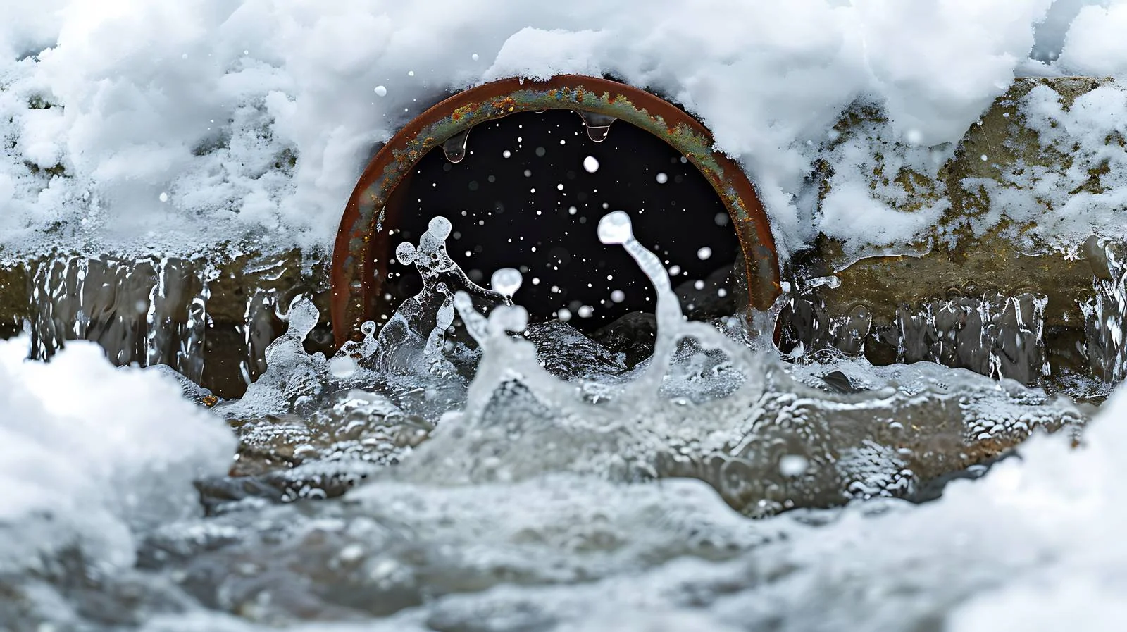 Toxic snow melting against backdrop — free download from Dotvec