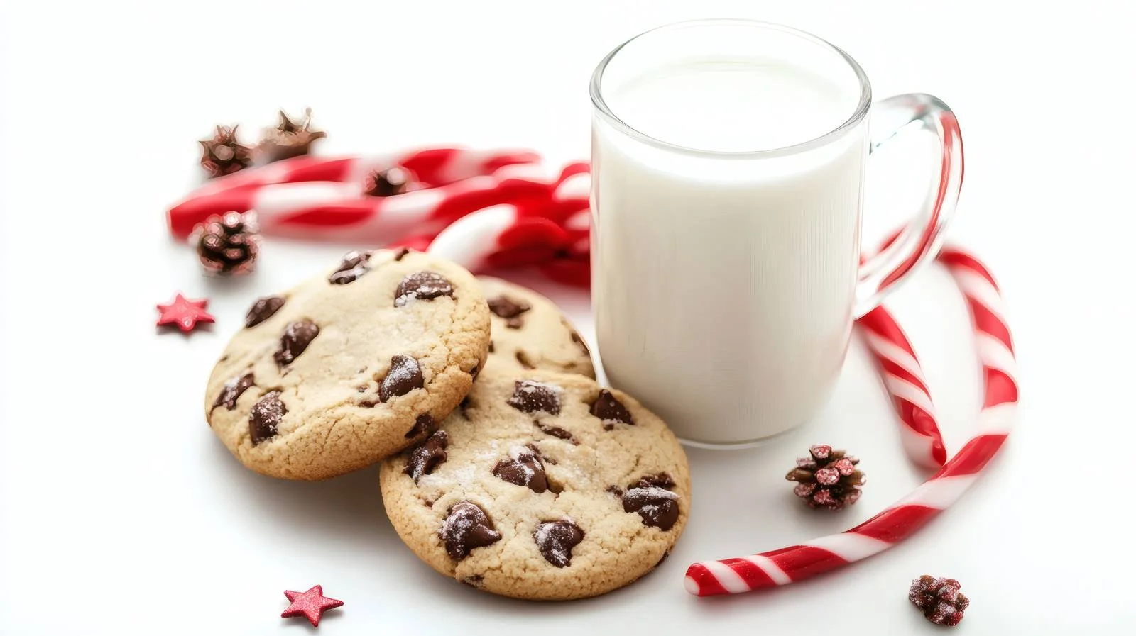 Festive Cookies and Milk for Santa Tradition — free download from Dotvec