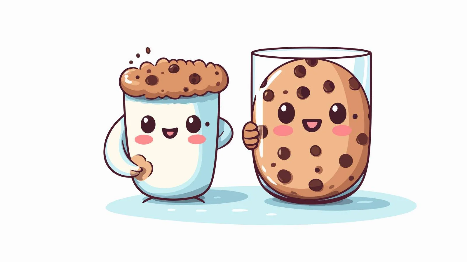 Delicious Cookies and Milk Characters — free download from Dotvec