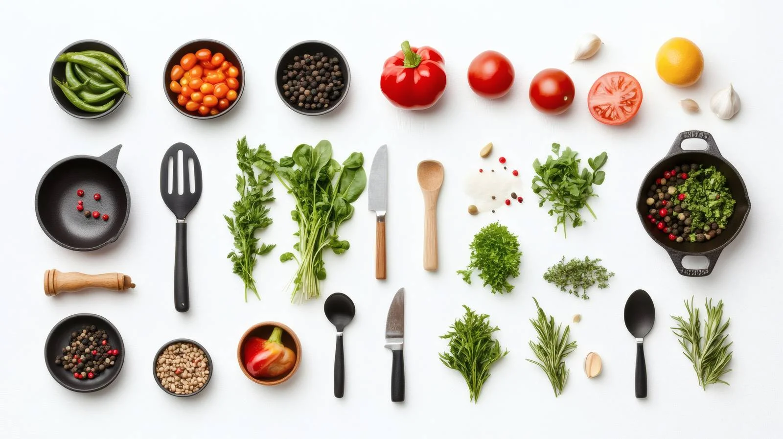 Gourmet cooking concept on white background — free download from Dotvec