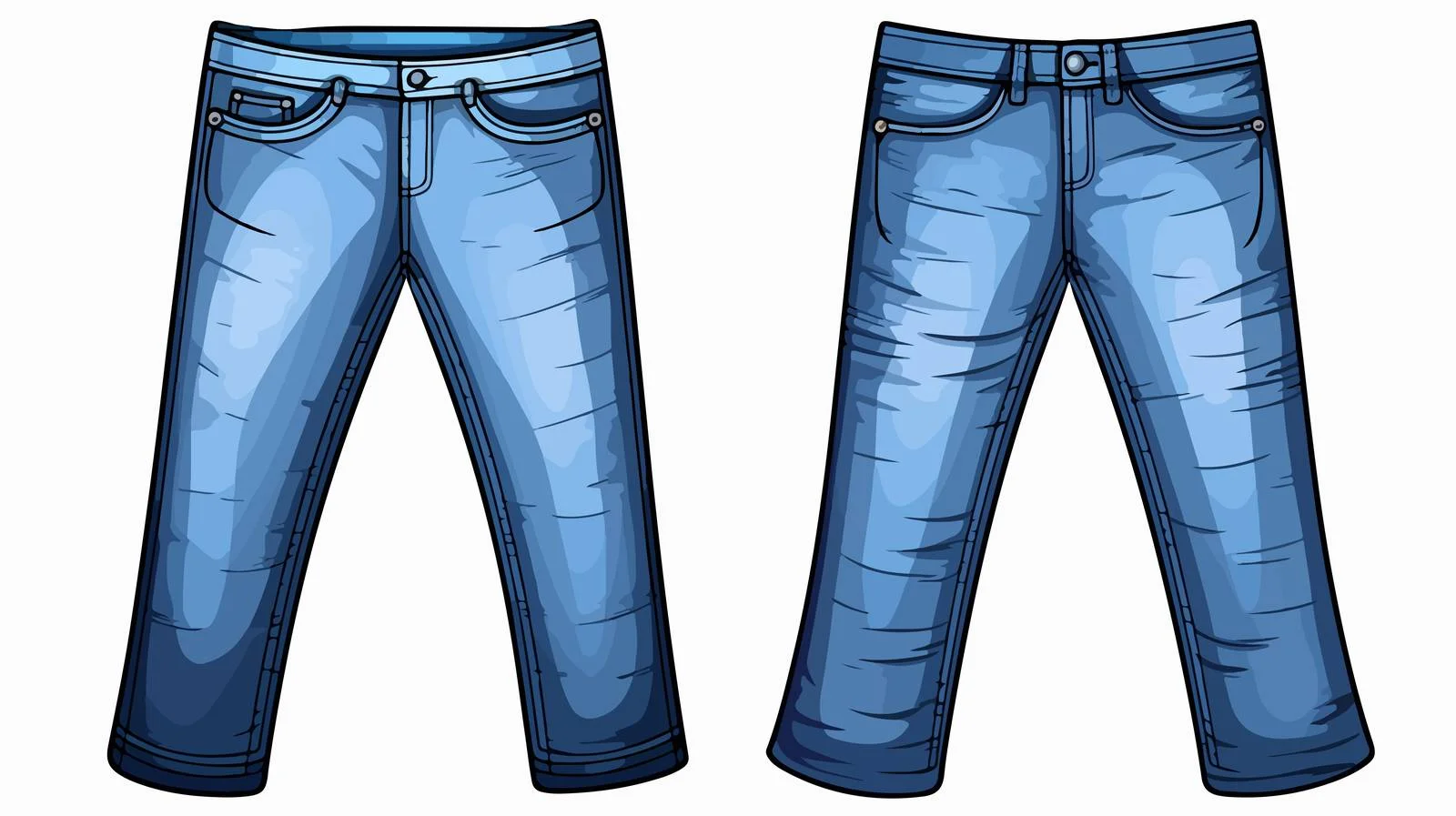 Cartoon Blue Jeans Vector Illustration — free download from Dotvec