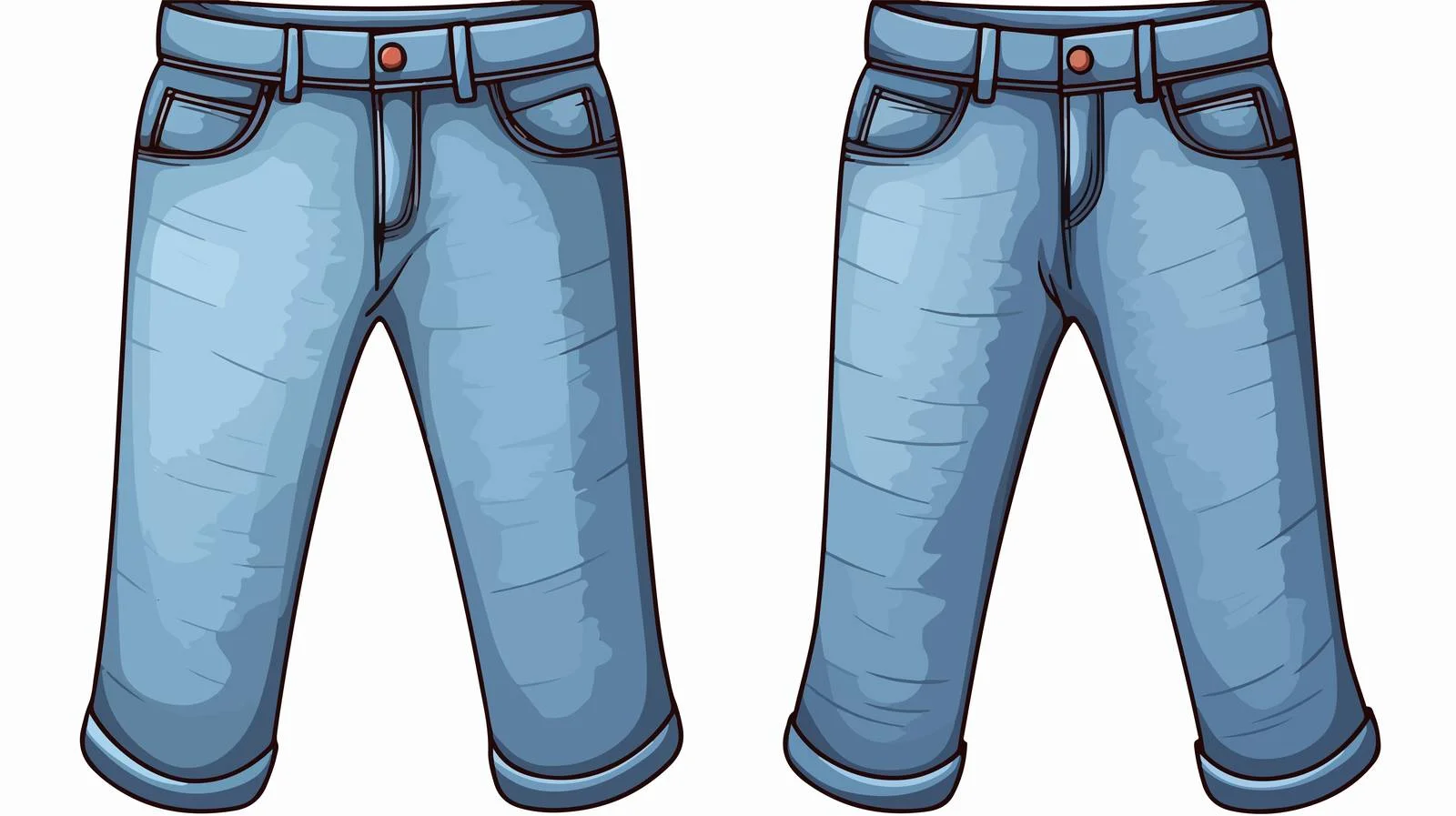 Blue Cartoon Jeans Vector Illustration — free download from Dotvec