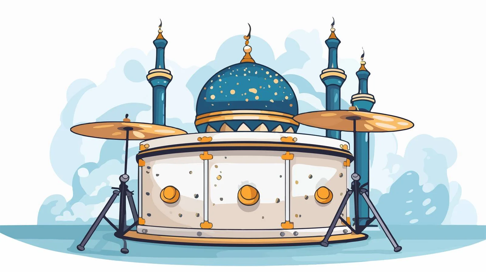 Islamic Mosque Drum Vector Illustration — free download from Dotvec