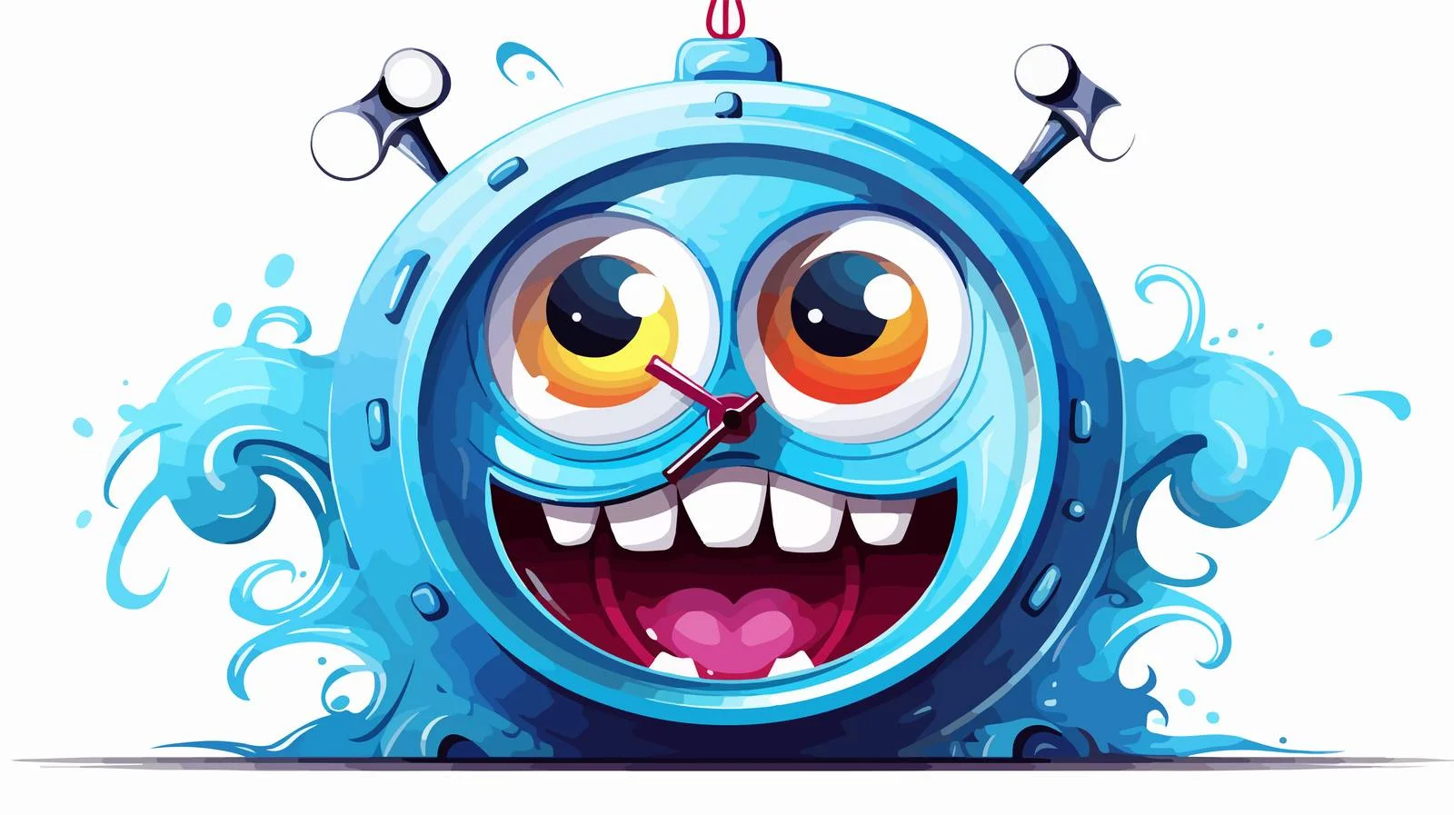 Funny Digital Clock Vector Illustration — free download from Dotvec