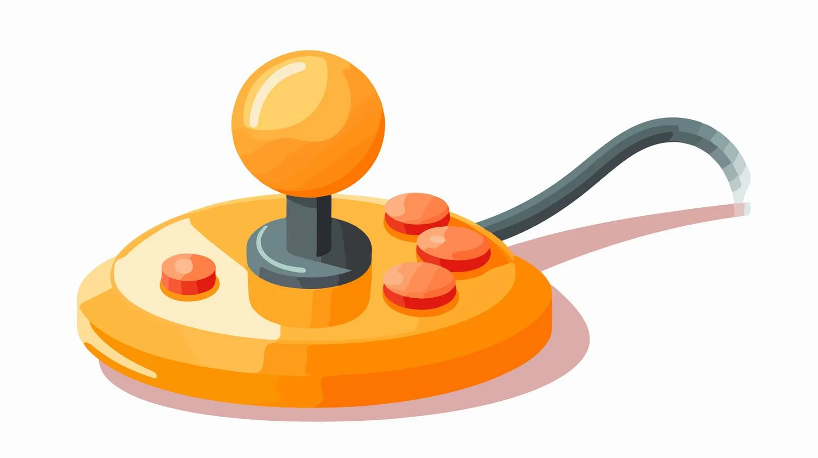 Orange Video Game Joystick — free download from Dotvec