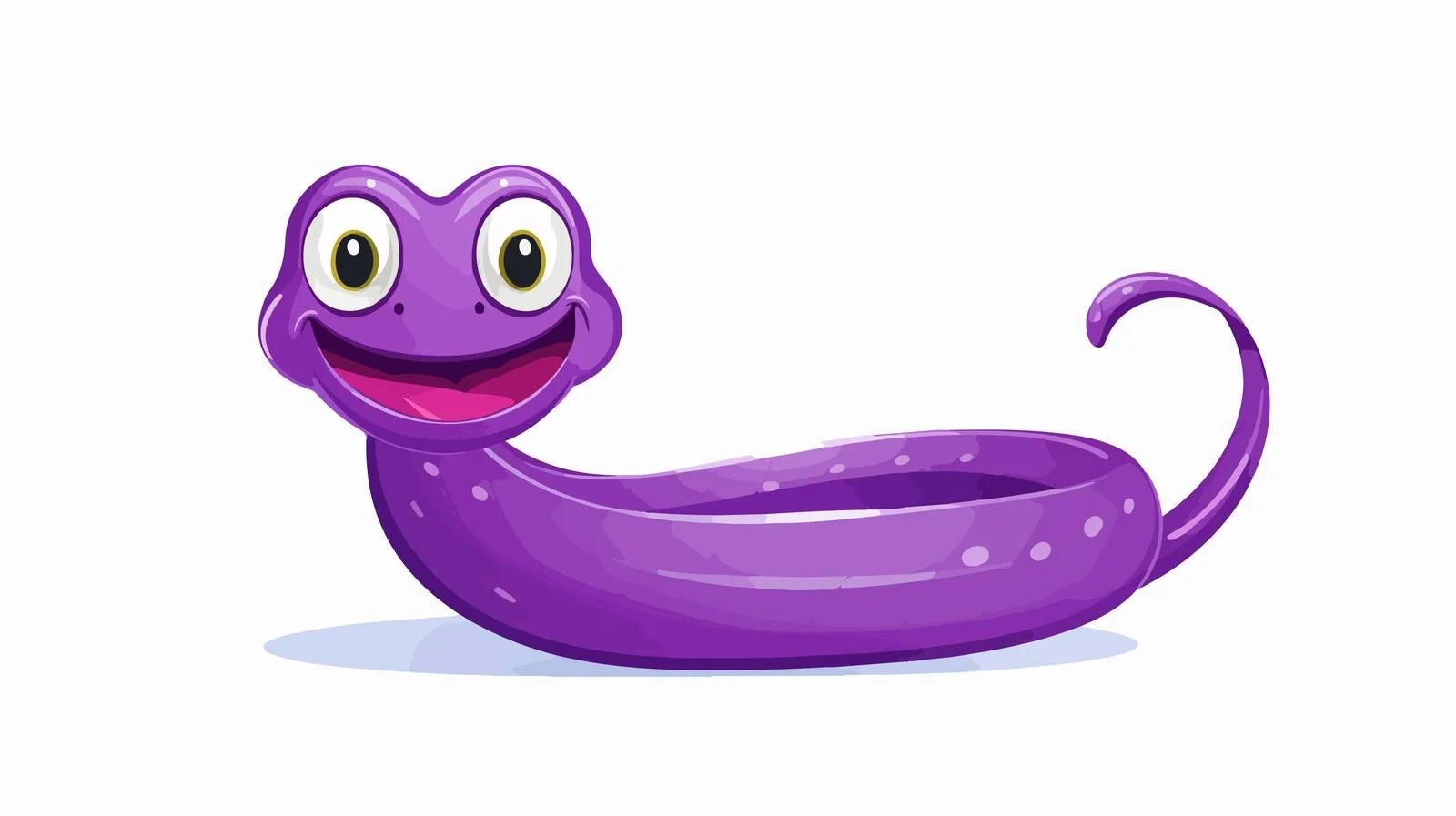 Smiling Purple Eel Vector Illustration — free download from Dotvec