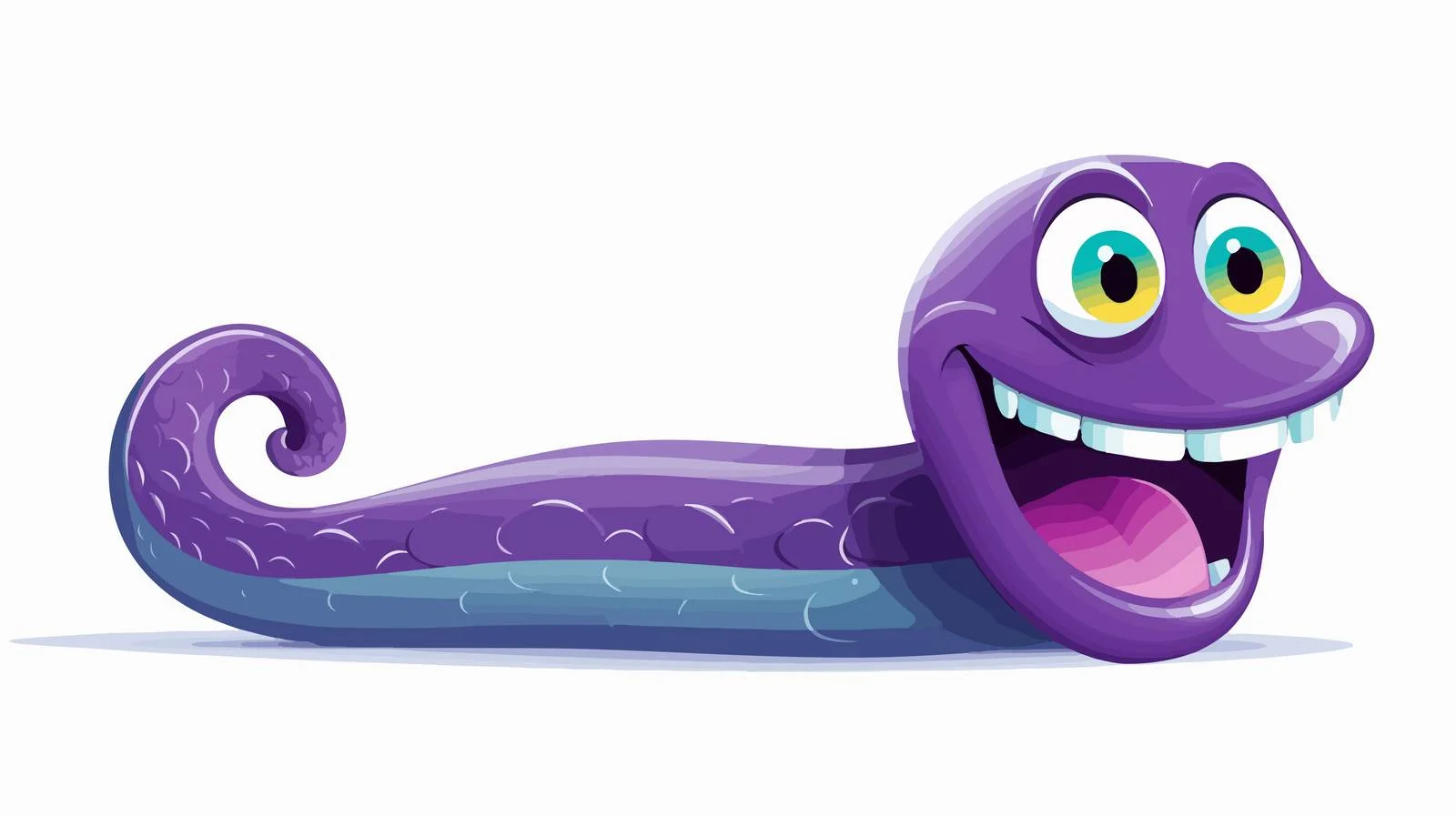 Playful Purple Eel Vector Illustration — free download from Dotvec
