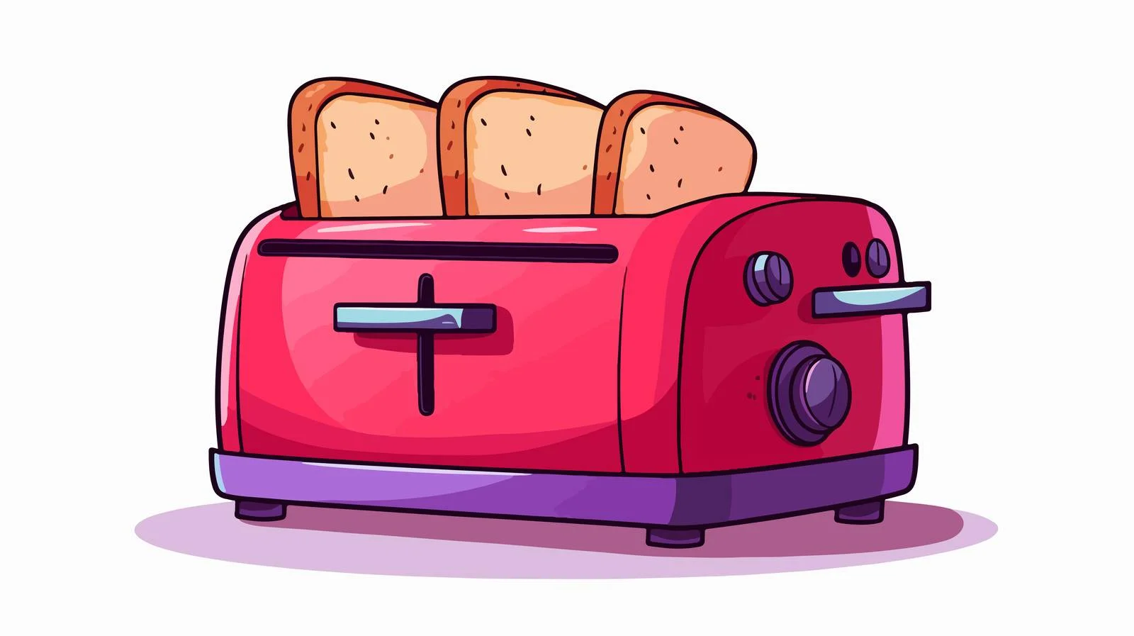 Unique Toaster with Breads Image — free download from Dotvec