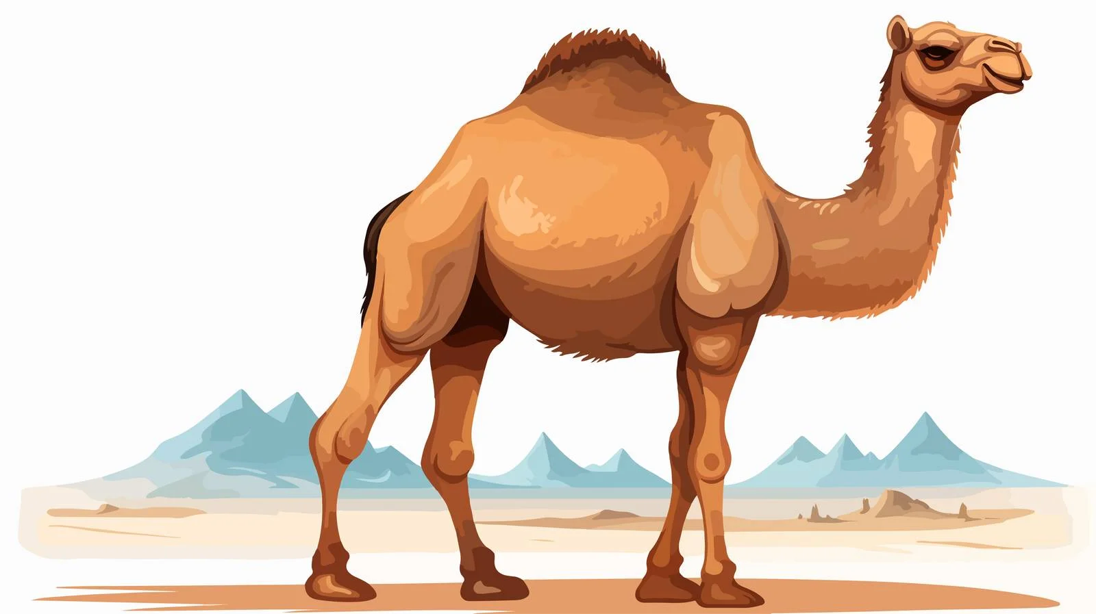 Majestic Camel Vector Illustration — free download from Dotvec