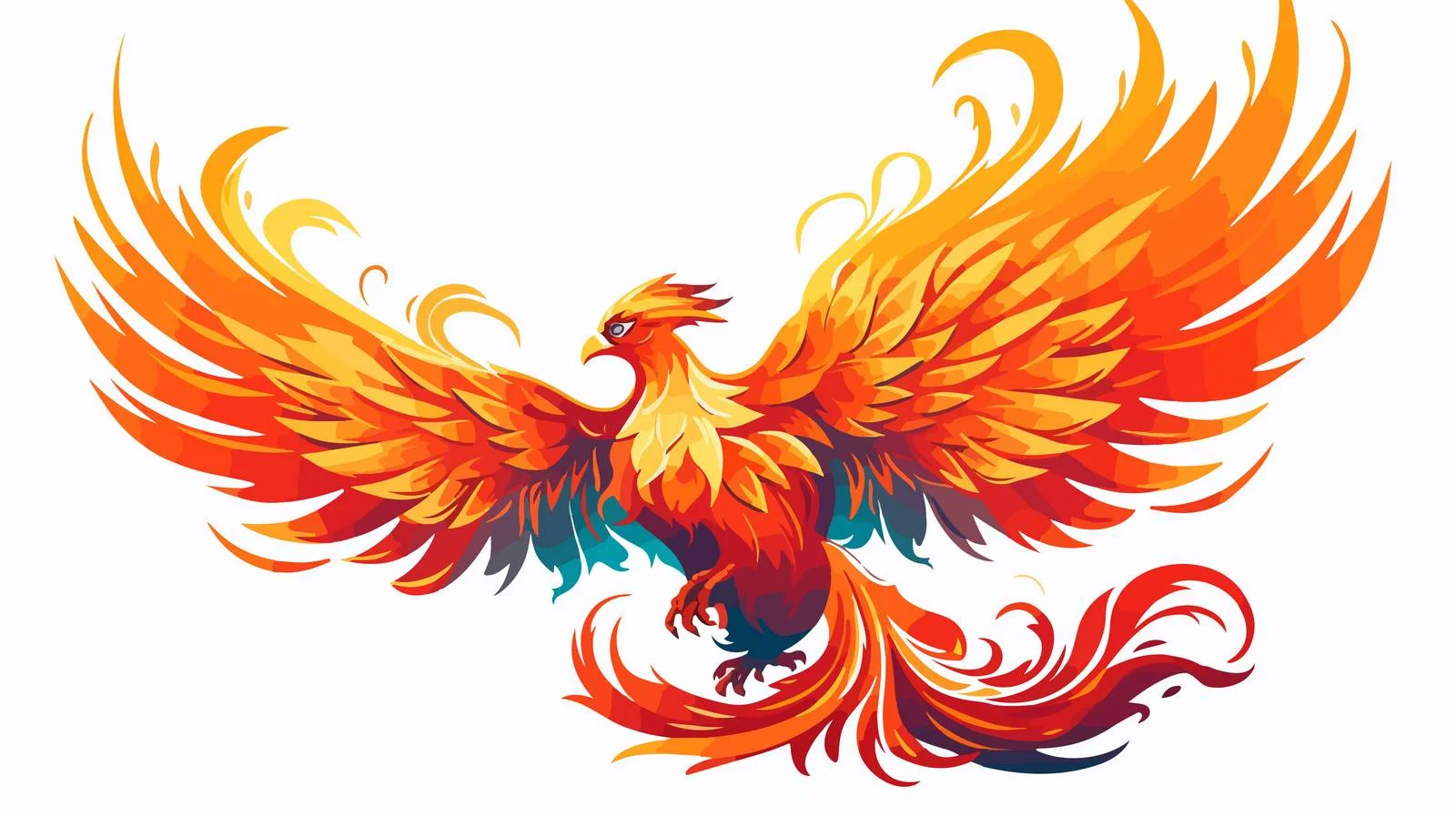 Majestic Phoenix Bird Vector Illustration — free download from Dotvec