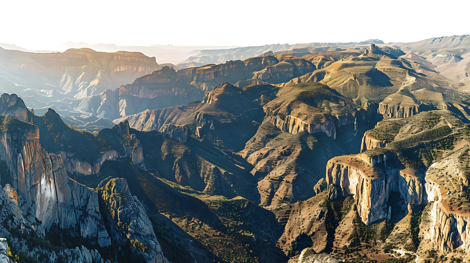 Canyon in Chihuahua, Mexico on White Background — free download from Dotvec