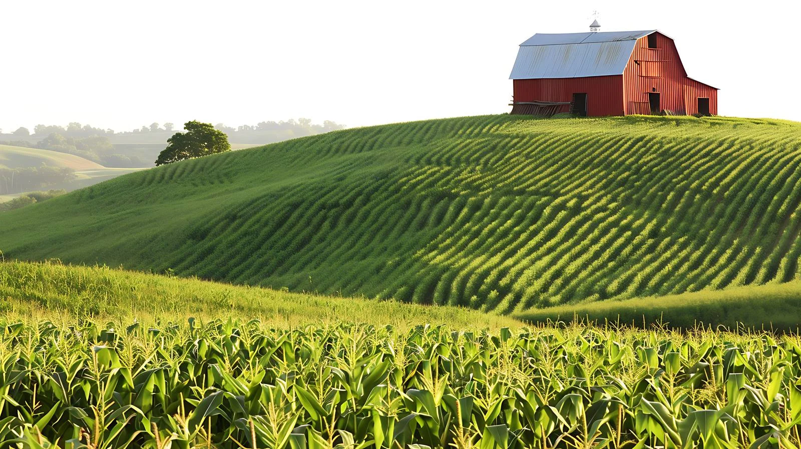 Idyllic late summer farm on rolling hills — free download from Dotvec