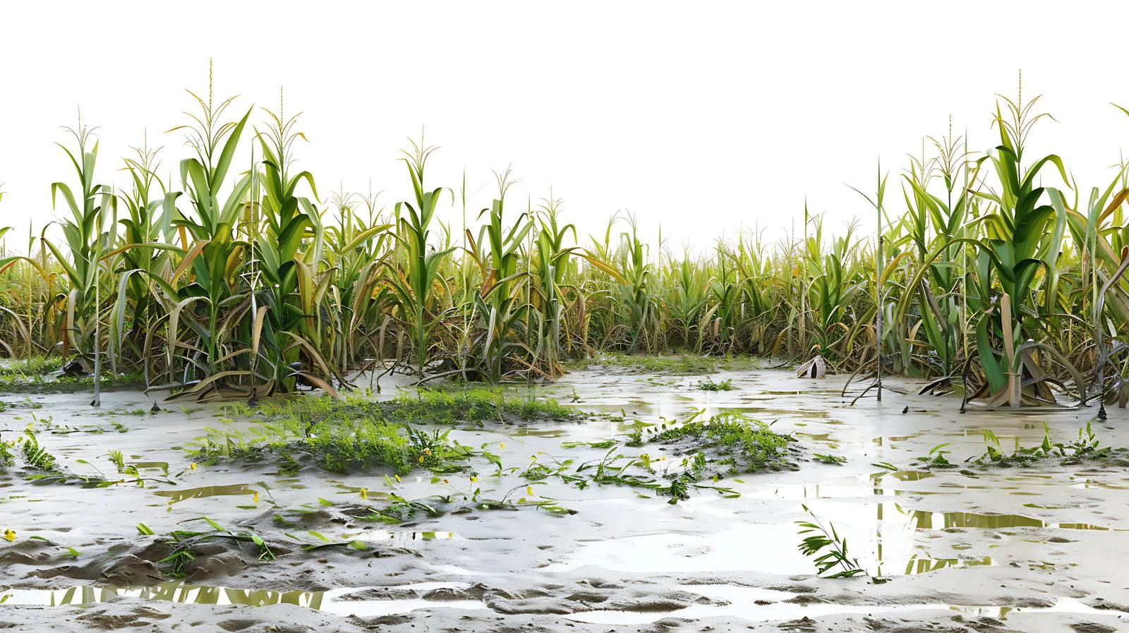 Corn Field Affected by Water Damage — free download from Dotvec