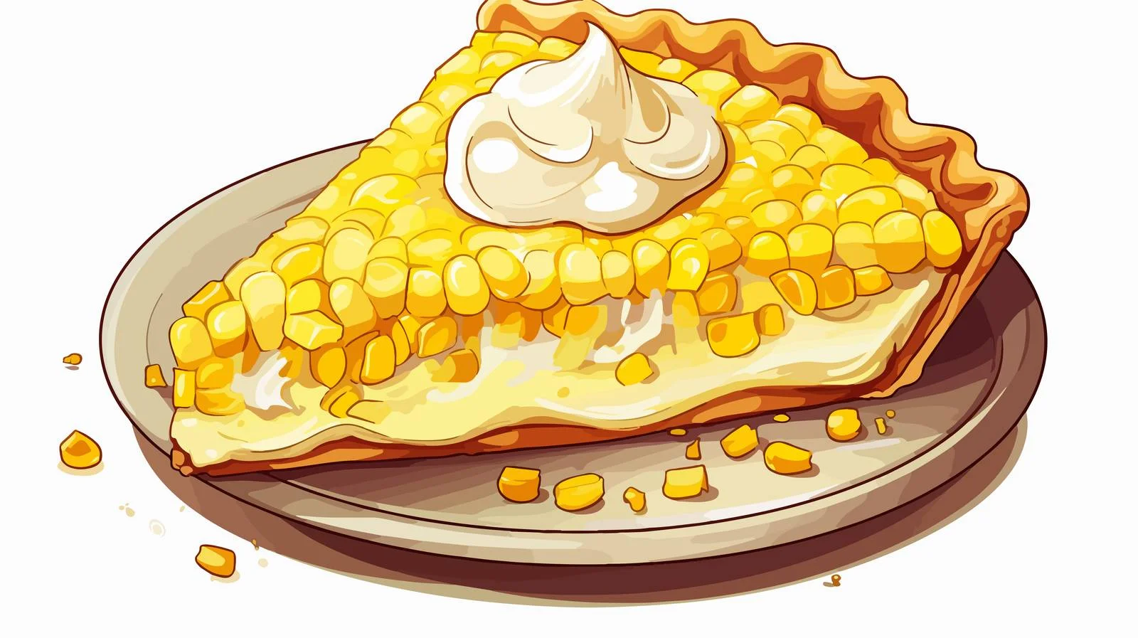 Hand-Drawn Corn Pie Sketch — free download from Dotvec