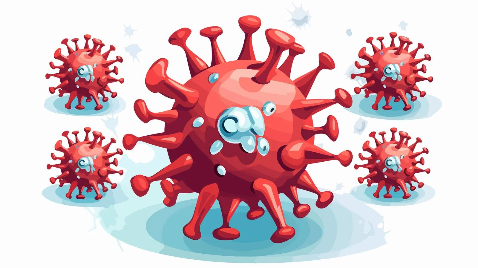Viral Infection Simulation Vector — free download from Dotvec