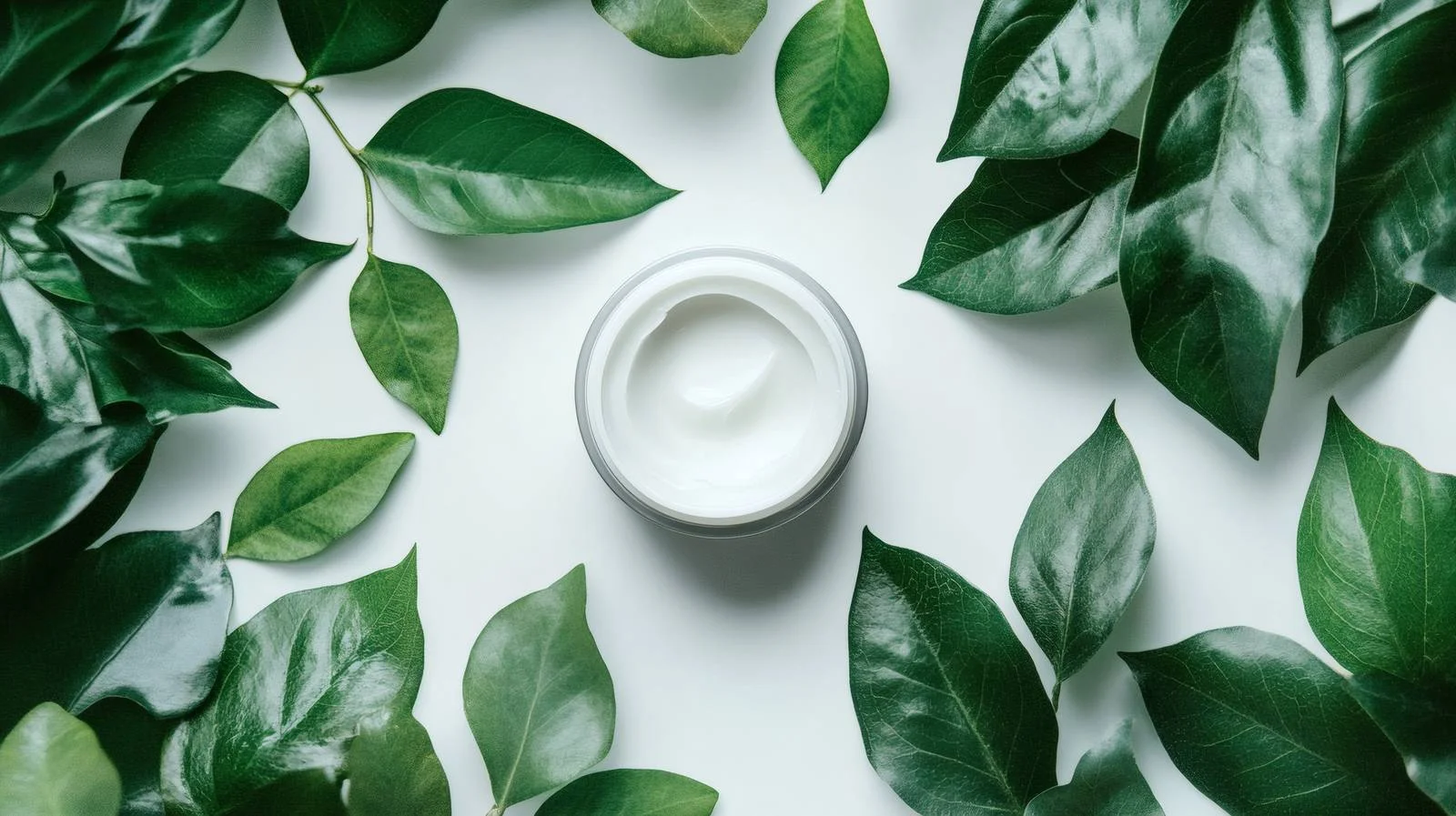 Luxurious Body Cream on Fresh Leaves — free download from Dotvec