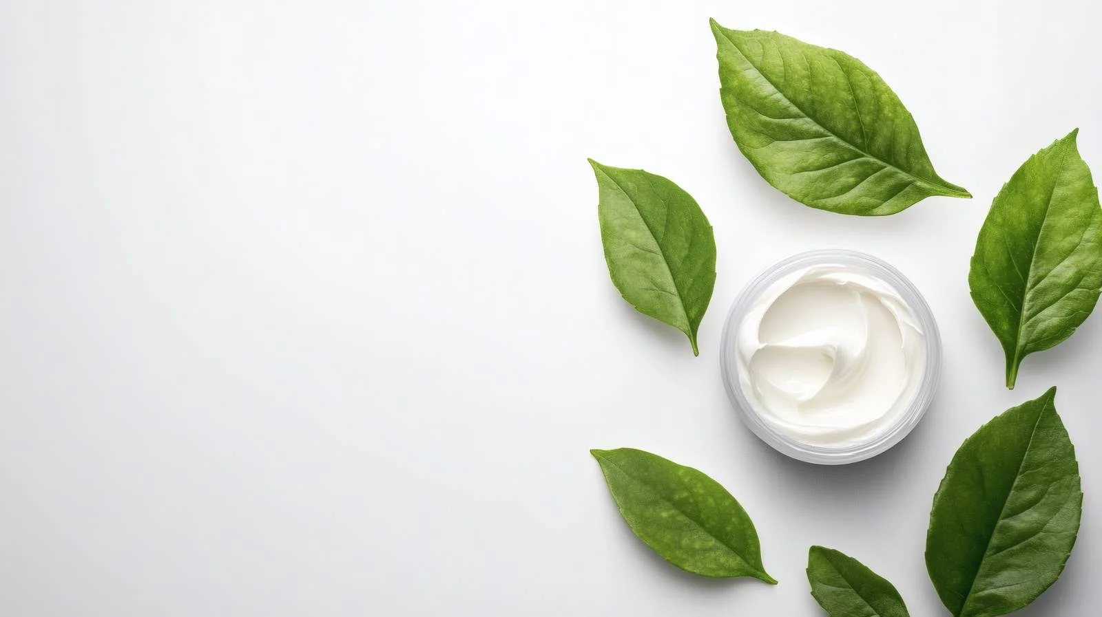 Luxurious Cosmetic Cream on Green Leaf — free download from Dotvec