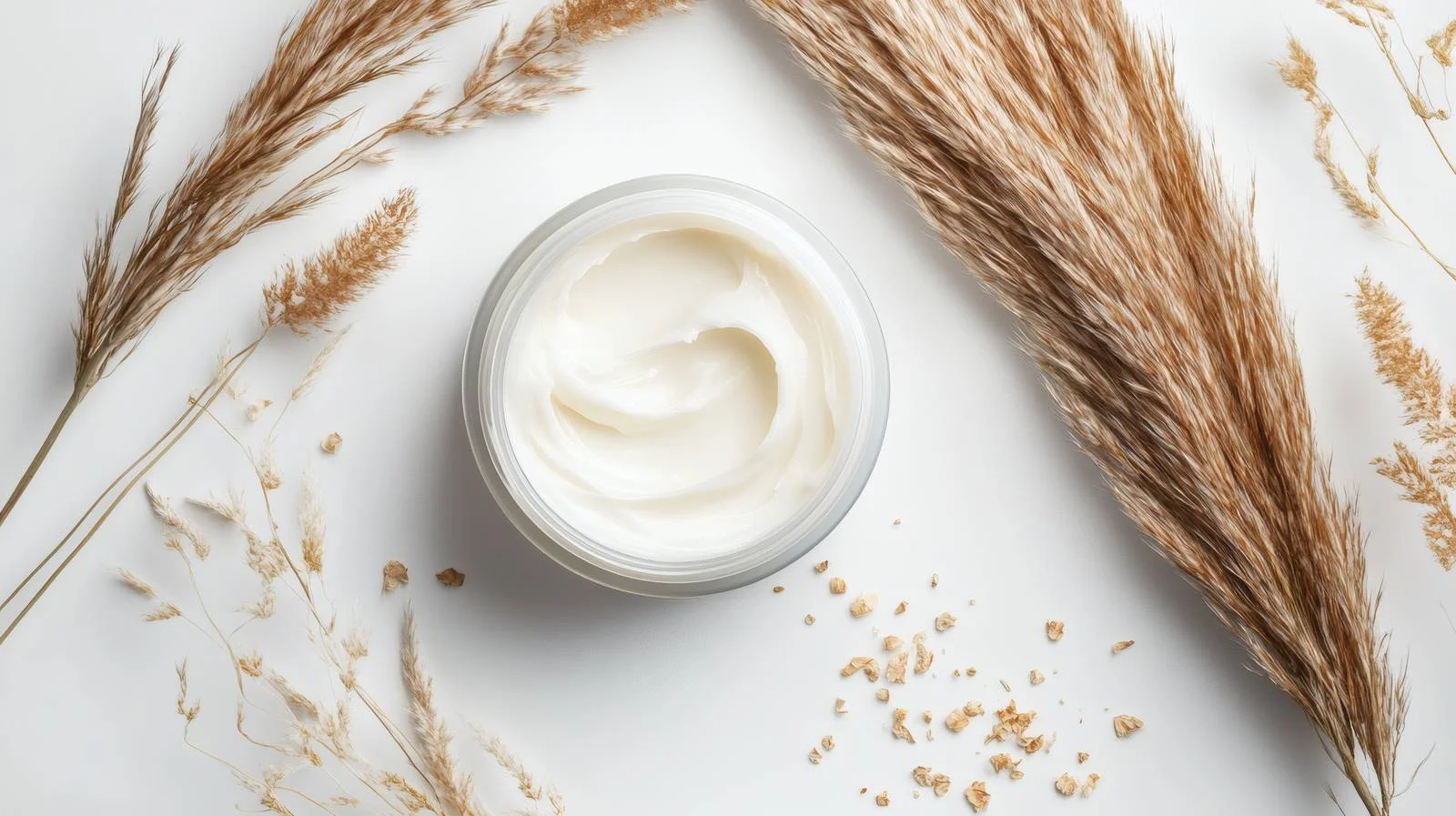 Hydrating cosmetic cream with elegant pampas — free download from Dotvec