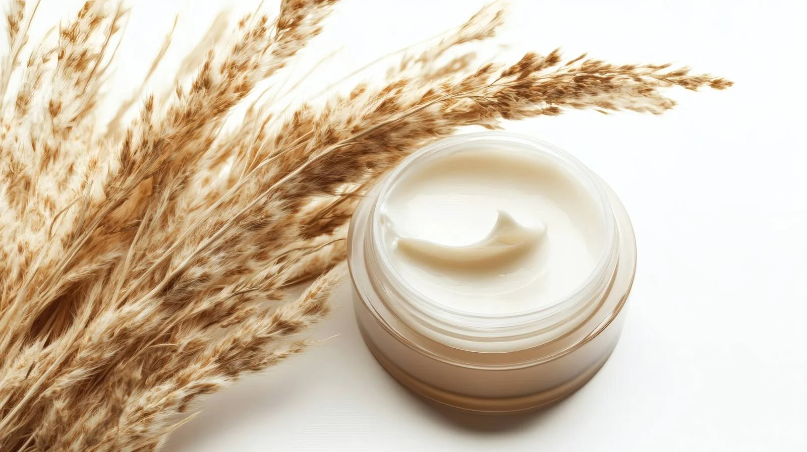 Luxurious Cosmetic Cream Amidst Dry Pampas Grass — free download from Dotvec