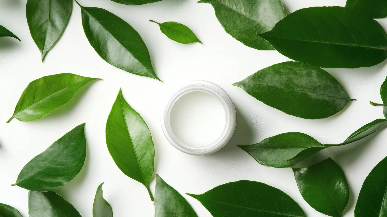 Luxurious Cosmetic Lotion on Fresh Leaves — free download from Dotvec