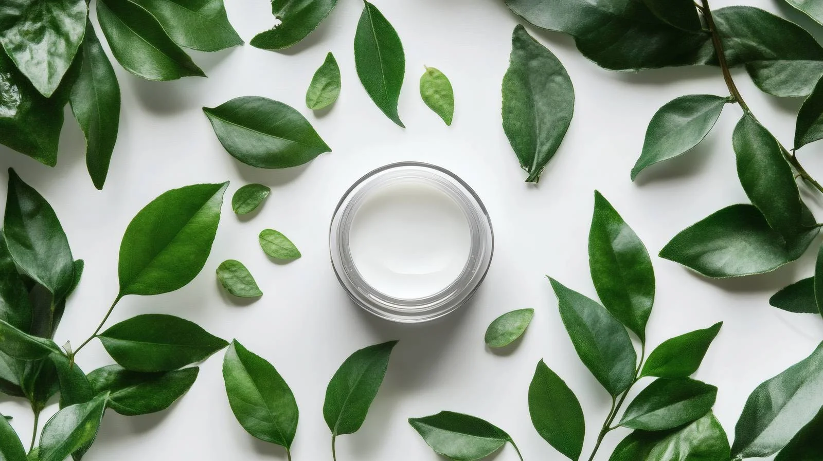 Elegant Cosmetic Product Amid Green Leaves — free download from Dotvec