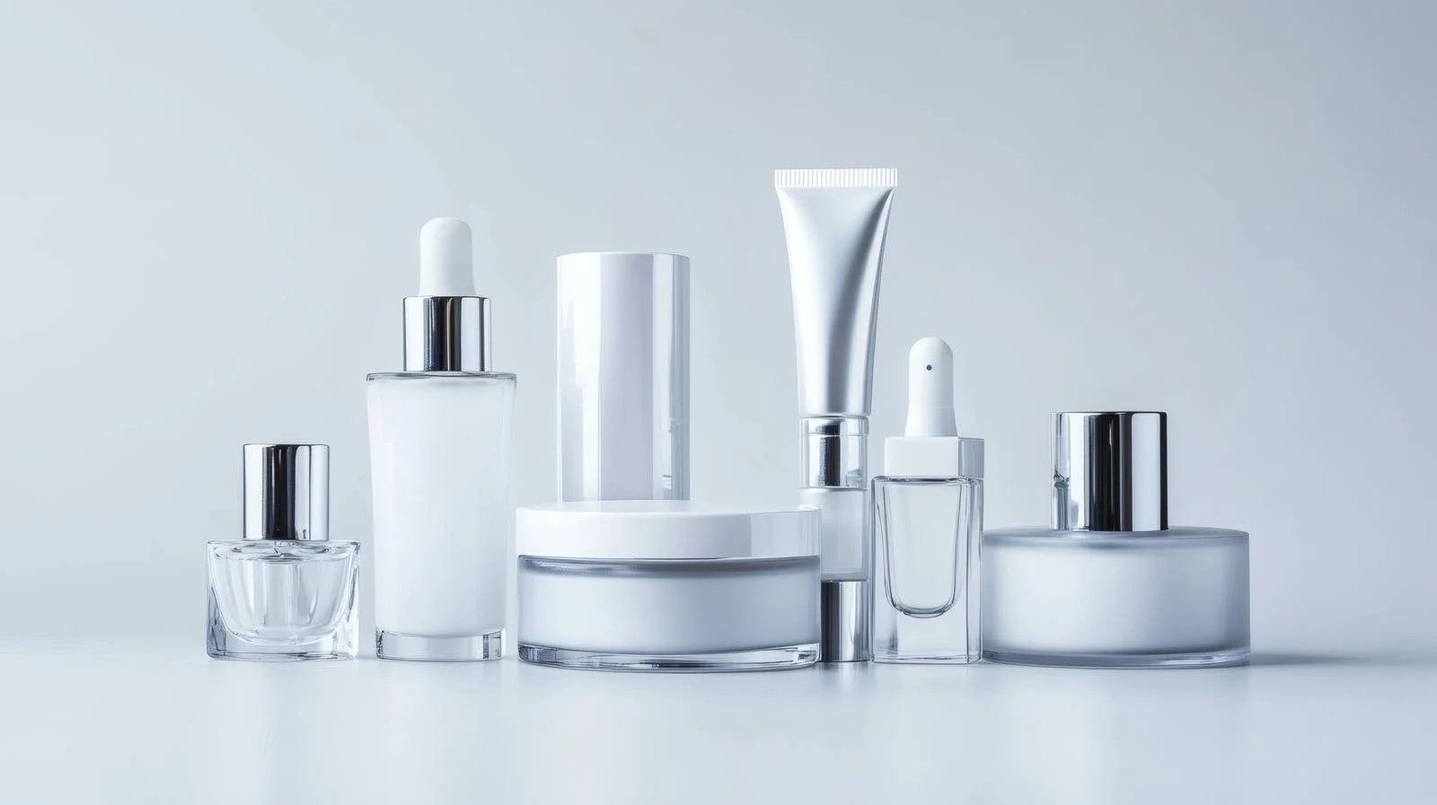 Luxurious Skincare Products on White Background — free download from Dotvec