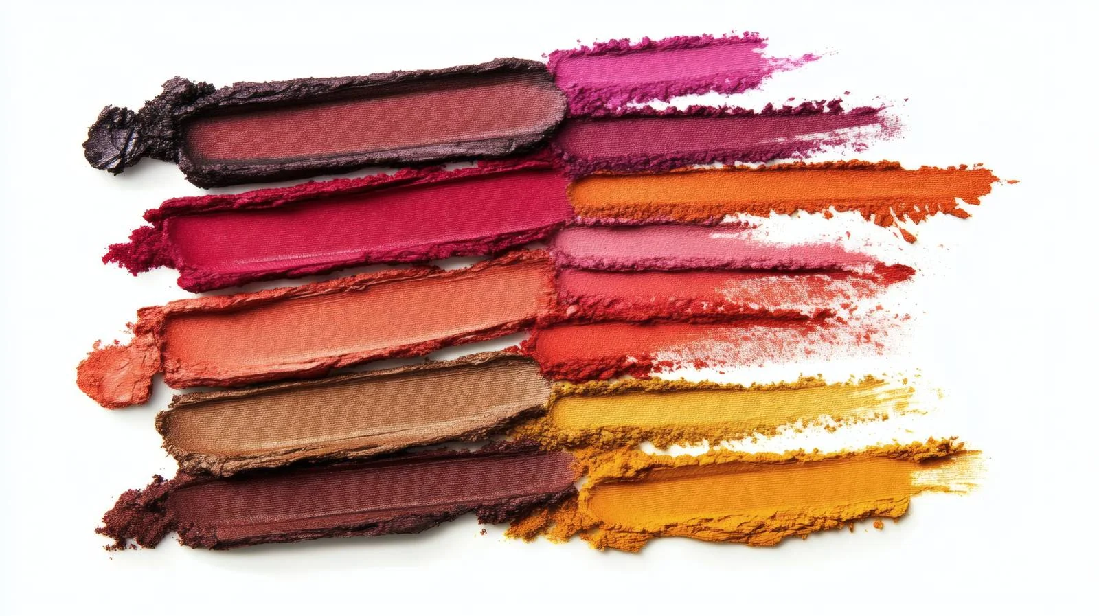 Assorted Cosmetic Swatches on White Background — free download from Dotvec