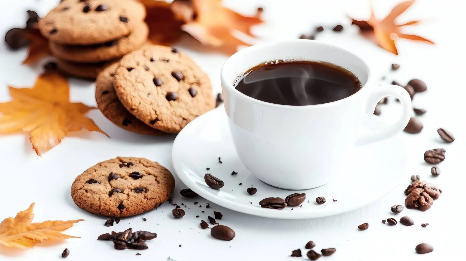 Warm Fall Coffee and Cookies Scene — free download from Dotvec