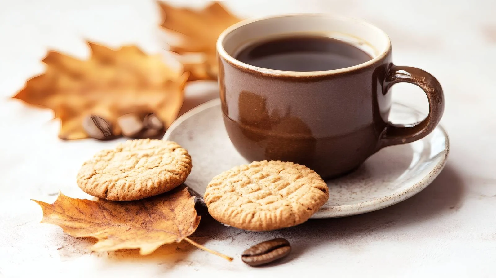 Warm Autumn Coffee and Cookies Setting — free download from Dotvec