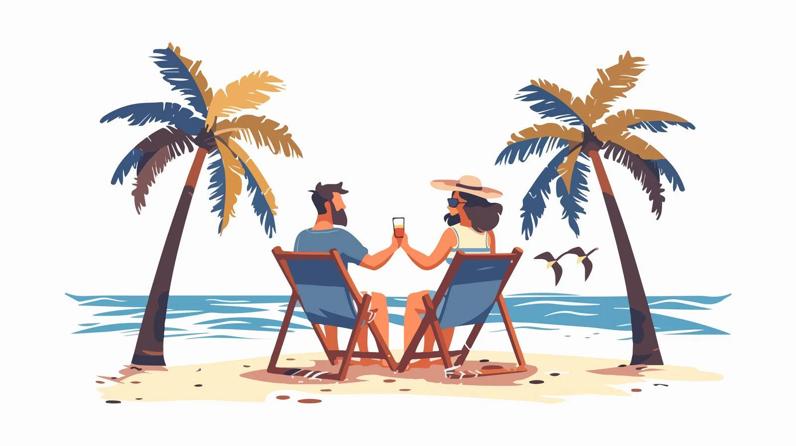 Romantic Beach Chair Moment — free download from Dotvec