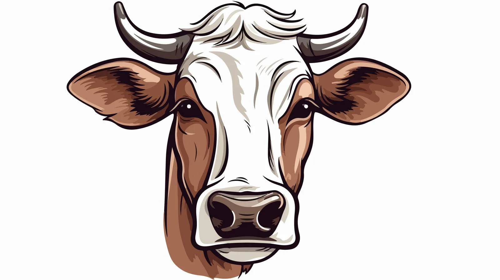 Cow Head Engraving Style Vector Illustration — free download from Dotvec